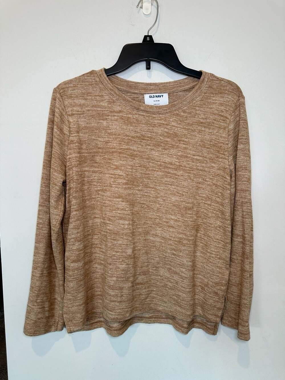 Old Navy Long Sleeve Sweater Size XL 14-16 Brown Space Dye Knit Pullover